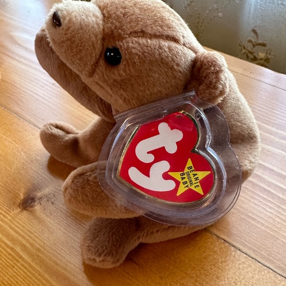 Ty Beanie Baby 1993 Cubbie The Bear PVC PELLETS, With Tag ERRORS RARE - Picture 3 of 11